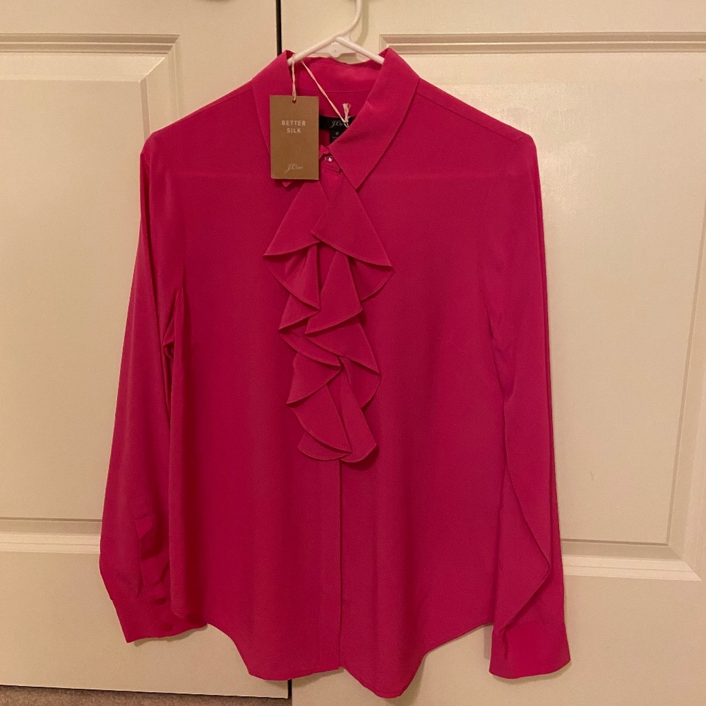 J Crew Silk Blouse New! 8